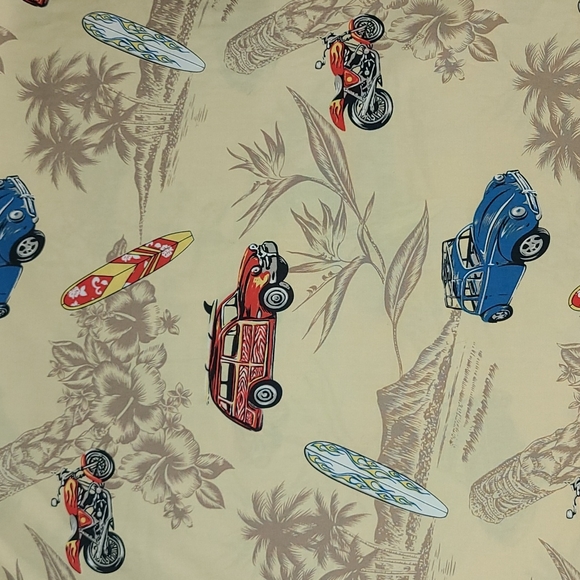 Other - FREE SHIP SUNDAY FABRIC 3 YARDs x 45" Hawaiian Fabric Woody Surf 100% cotton